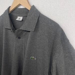 LACOSTE Shirt Mens 7 2XL Golf Polo Performance Short Sleeve Pique Cotton Gray